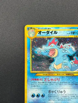 [NM] Feraligatr Pokemon Card Japanese No.160 Neo Premium File Vintage Holo 17J48 - Image 4