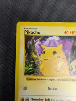 Pokemon 1999 Shadowless Red Cheeks Pikachu TCG Card 58/102 - MP - Image 3