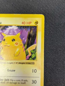 Pokemon 1999 Shadowless Red Cheeks Pikachu TCG Card 58/102 - MP - Image 4