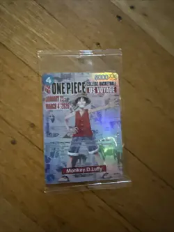 One Piece CCG Monkey.D.Luffy College Basketball Trading Card Brand New - Image 1