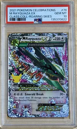 Pokemon 2021 Celebrations Classic Collection Mega Rayquaza EX Card 76/108 PSA 10 - Image 1