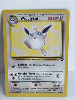Pokemon TCG Wigglytuff Jungle 32/64 Unlimited Non-Holo Card Vintage WOTC - Image 1