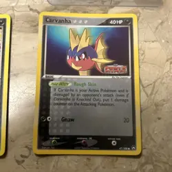Pokemon Card Lot of 2000s Holos Squirtle, Feebas, Nuzleaf and Carvanha Vintage - Image 5