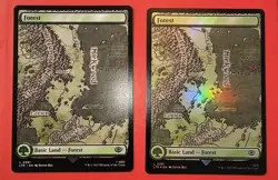 2X PLAY SET MTG MAGIC: *FOREST* #281: LTR FOIL AND REGULAR LAND/NM - Image 1