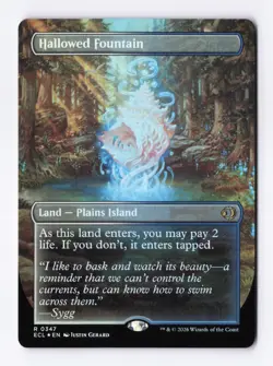 Hallowed Fountain (Borderless) (Foil) 0347 (R) MTG Lorwyn Eclipsed (ECL) - Image 1