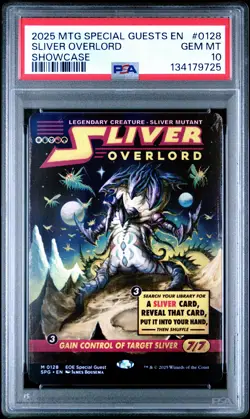 2025 MTG EDGE OF ETERNITIES SPECIAL GUESTS SC #0128 SLIVER OVERLORD PSA 10 - Image 1