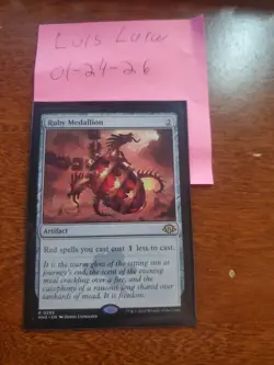MTG Magic the Gathering Ruby Medallion - Image 1