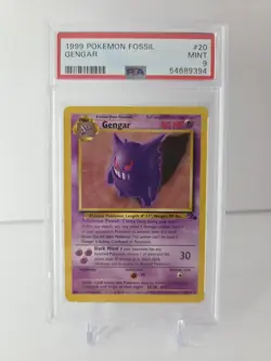 1999 Pokemon Fossil Gengar #20 Non-Holo PSA 9 MINT - Image 2