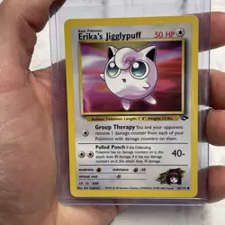 Erika's Jigglypuff 69/132 Unlimited Pokemon Gym Challenge NM/MT Common Vintage - Image 1