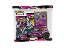 Pokemon Sword & Shield Fusion Strike 3 Pack Blister w/ Espeon Factory Sealed - Image 1