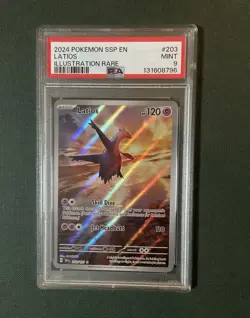 2024 Pokemon SV Surging Sparks - SSP EN #203/191 Latios PSA 9 - Image 1