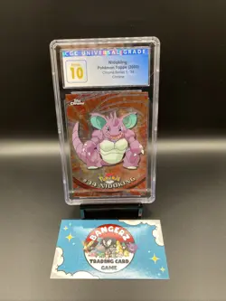 CGC Pristine 10 Pokemon Game Topps Chrome 2000 Nidoking TV Rare Series 1 - Image 1