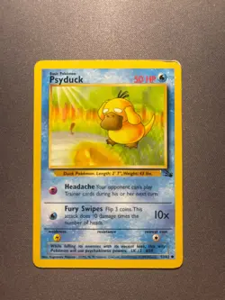 Pokemon TCG Psyduck Fossil 53/62 Unlimited 1999-2000 Wizards Base Set - Image 3