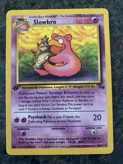 1999 Pokemon TCG - 1st Edition - Fossil - Slowbro - Non-Holo - #43 - NM - Image 1