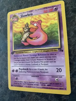 1999 Pokemon TCG - 1st Edition - Fossil - Slowbro - Non-Holo - #43 - NM - Image 2