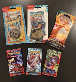 Lot of 7 Assorted Pokemon TCG Booster Packs - New, Factory Sealed 🍀 - Image 1