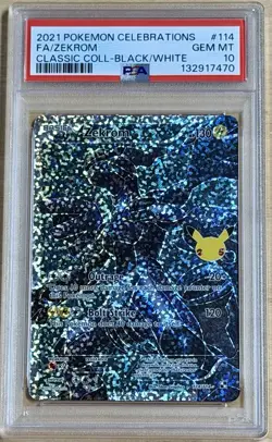 2021 Pokemon Celebrations #114 Classic Zekrom Full Art Holo PSA 10 Gem 💎 Mint - Image 1