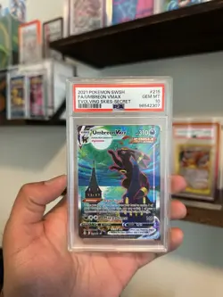 2021 Pokemon SWSH Full Art Umbreon VMAX Evolving Skies Alt Art #215 PSA 10 - Image 1