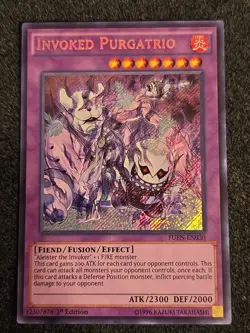 Yugioh Invoked Purgatrio FUEN-EN030 Secret Rare 1st Ed NM - Image 1