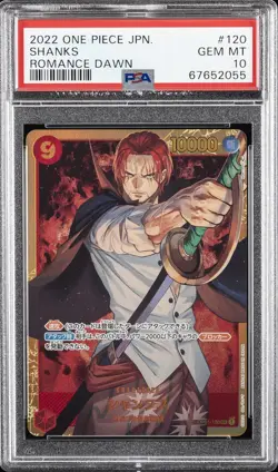 2022 ONE PIECE JPN OP01-ROMANCE DAWN #120 SHANKS PSA 10 - Image 1