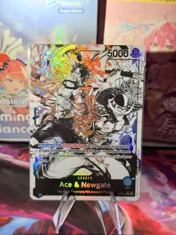 One Piece ST22-001 Ace & Newgate Parallel Alternate Alt Leader Starter Deck 22 - Image 1