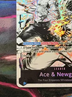 One Piece ST22-001 Ace & Newgate Parallel Alternate Alt Leader Starter Deck 22 - Image 5