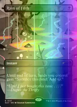 MTG Rain of Filth (1547/3027) Secret Lair Drop Series LP FOIL- Rainbow - Image 1