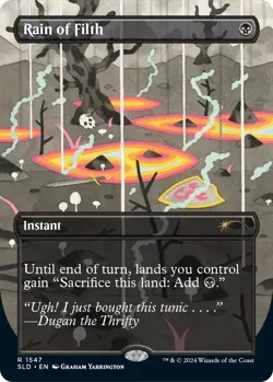 1 x Rain of Filth - Rainbow Foil - Secret Lair - NM-Mint - MTG - Image 1