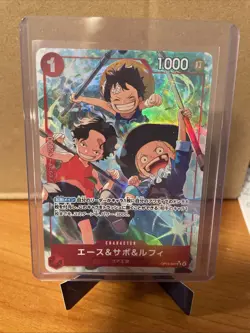 Ace & Sabo & Luffy Alt Art OP13-007 SR Carrying On His Will - Japanese NM - Image 1