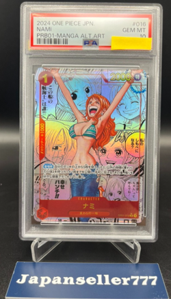 PSA 10 Nami OP01-016 Manga Alt Art ONE PIECE Card The Best Japanese PRB-01 PSA10 - Image 1