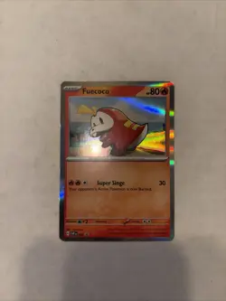 Pokemon Scarlet & Violet Fuecoco Black Star Promo Holo Card SVP en 002 - Image 1