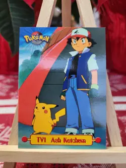 Pokemon TV Animation - TV1 Ash Ketchum, Topps Card, NM - Image 1