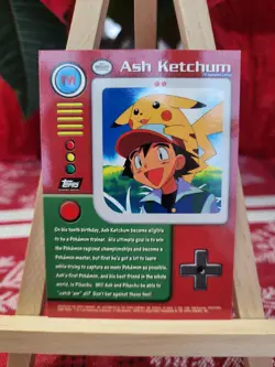 Pokemon TV Animation - TV1 Ash Ketchum, Topps Card, NM - Image 2