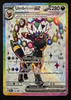 Umbreon EX 176 SV Black Star Promo NM Pokemon TCG Prismatic Evolutions Card - Image 1