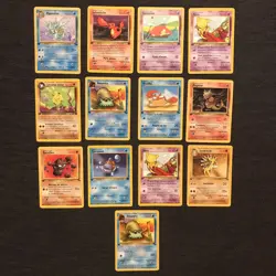 Vtg Pokemon 1st Edition 13 Card Lot FRENCH FRANCAIS- Fossil, T Rocket LP WOTC - Image 1