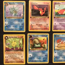 Vtg Pokemon 1st Edition 13 Card Lot FRENCH FRANCAIS- Fossil, T Rocket LP WOTC - Image 3