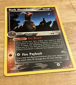 Pokemon Dark Houndoom 37/109 Team Rocket Returns - Non-Holo TCG Card - LP (P24) - Image 2