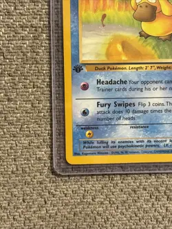 Pokemon TCG Psyduck Card 53/62 Common Fossil 1st Edition Non-Holo NM Condition - Image 5