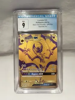 CGC 9 Lunala GX 2019 Black Star Promo SM103a Pokemon Card - Image 1