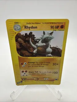 Rhydon Reverse Holo Rare 29/144 Skyridge Pokemon Card MP/HP - Image 1