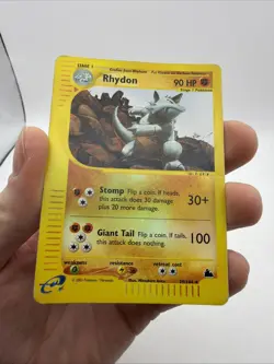 Rhydon Reverse Holo Rare 29/144 Skyridge Pokemon Card MP/HP - Image 2