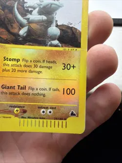 Rhydon Reverse Holo Rare 29/144 Skyridge Pokemon Card MP/HP - Image 4