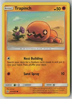 Trapinch 107/236 Pokemon Cosmic Eclipse Common Near Mint Card (NM) 1 - Image 1