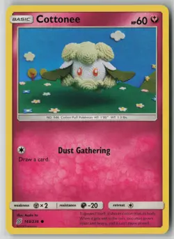 Cottonee 143/236 Pokemon Unified Minds Common Near Mint Card (NM) 8 - Image 1