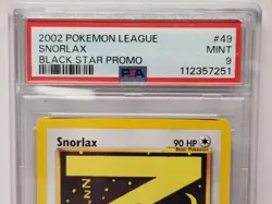 PSA 9 MINT Pokemon League Snorlax Z # 49 WOTC Black Star Promo Card 2002 - Image 2