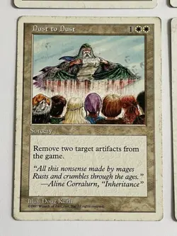 4x Dust to Dust Fifth 5th Edition MTG Cards Playset Common x4 Magic MP/HP - Image 4