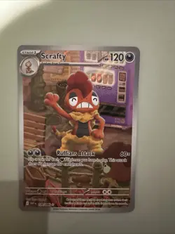 Pokemon TCG Scrafty Card 139/086 White Flare Illustration Rare English - Image 1