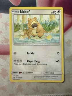 Bidoof Common SM - Unified Minds 171/236 NM English Pokemon Card - Image 1