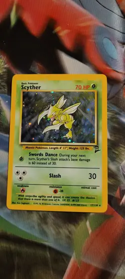 Pokemon TCG - Scyther (W/SWIRL!) #017/130 Base Set 2Holo Foil Rare Card - Image 1