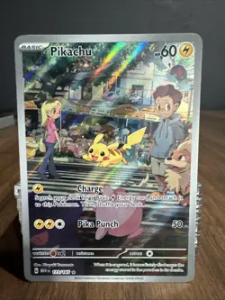 Pokemon Pikachu 173/165 S&V 151 MEW EN Full Art Illustration Rare NM Card - Image 1